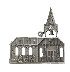 Church Pewter Ornament - back view