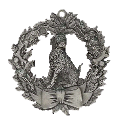 Dog Pewter Ornament