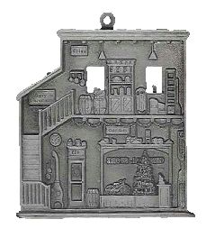 General Store Pewter Ornament - back view