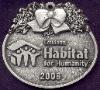 custom pewter ornament - Habitat For Humanity - front view