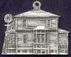 custom pewter ornament -Reiman-Simmons House - Quincy Valley Historical Society series