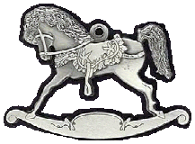 Rocking Horse pewter Christmas ornament