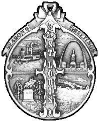 St. Louis Collage pewter Christmas ornament