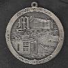 custom pewter medallion - Martinsburg Sesquicentennial - Front View