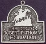 custom pewter ornament - The Doctor Robert F Thomas Foundation - front view