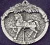 custom pewter ornament - carousel horse - Canton, Ms City of Lights series