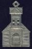 custom pewter ornament - Quincy Pioneer Church - Quincy Valley Historical Society series