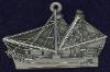 custom pewter ornament - shrimpboat - Pass Christian, MS Chamber of Commerce series