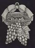 custom pewter ornament - Hermann, MO Grapes Souvenir