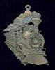 pewter train ornament