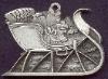 Roper Mountain Lights custom pewter ornament - front view