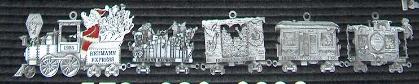 custom pewter train 5 year ornament series